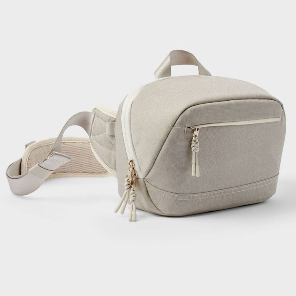 Camera Sling Pack - heyday Beige Heather Waterproof Poly Front Zip Pocket